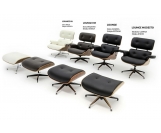Fotel LOUNGE HM PREMIUM SZEROKI z podnóżkiem czarny - czarny jesion, skóra naturalna