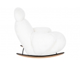 Fotel bujany PLUSH FUR biały