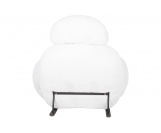Fotel bujany PLUSH FUR biały