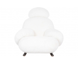 Fotel bujany PLUSH FUR biały