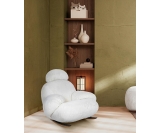 Fotel bujany PLUSH FUR biały