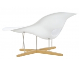Fotel BIRD biały - włókno szklane, drewno, metal