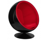 Fotel BALL BLACK czerwony