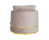 RICHMOND fotel obrotowy KYLIE KHAKI  VELVET beżowy, podstawa złota