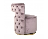RICHMOND fotel obrotowy JAMIE PINK VELVET podstawa złota