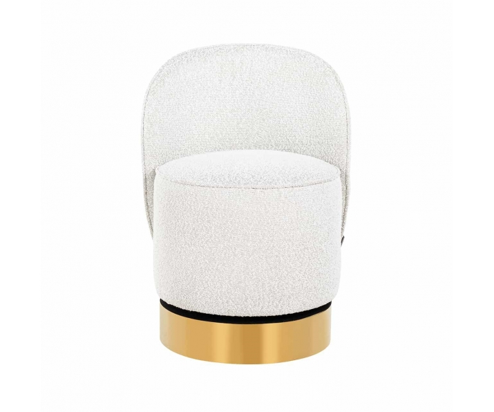 RICHMOND fotel obrotowy BRISTEL WHITE  BOUCLÉ