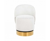 RICHMOND fotel obrotowy BRISTEL WHITE  BOUCLÉ