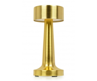 Lampa biurkowa LEE złota - wbudowana bateria, LED