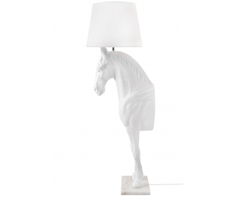 Lampa podłogowa KOŃ HORSE STAND M biała - włókno szklane