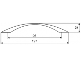 Uchwyt Piombina 96 nikiel szlifowany + wkręty