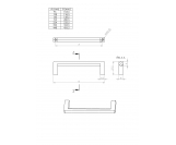 Uchwyt Davide 320 nikiel szlifowany