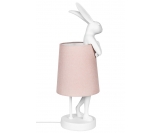 KARE lampa stołowa RABBIT 68 cm biała  / róźowa