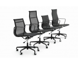Fotel biurowy AERON PRESTIGE PLUS czarny - skóra naturalna, aluminium