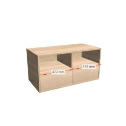Komoda 1501 SIMPLE 2 szuflady i półka otwarta