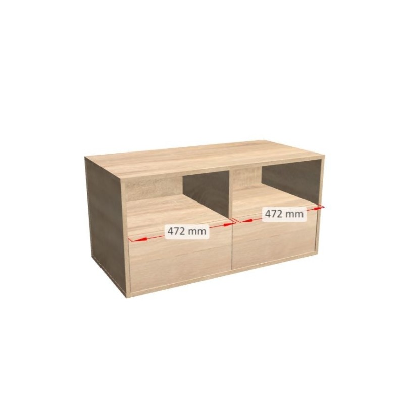 Komoda 1501 SIMPLE 2 szuflady i półka otwarta
