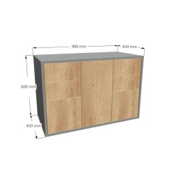 Komoda 1510 SIMPLE DUZA 6 szuflad i drzwi sr