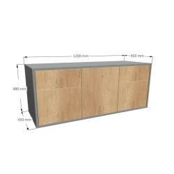 Komoda 1511 SIMPLE DUZA 4 szuflady i drzwi sr