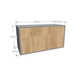 Komoda 1514 SIMPLE prawa 2 szuflady i drzwi pr