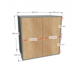 Komoda 1515 SIMPLE Kostka 4 drzwi