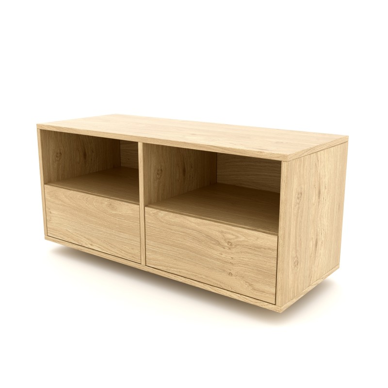 Komoda 1501 SIMPLE 2 szuflady i półka otwarta