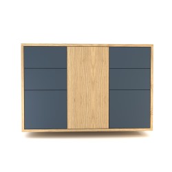 Komoda 1510 SIMPLE DUZA 6 szuflad i drzwi sr