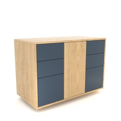 Komoda 1510 SIMPLE DUZA 6 szuflad i drzwi sr