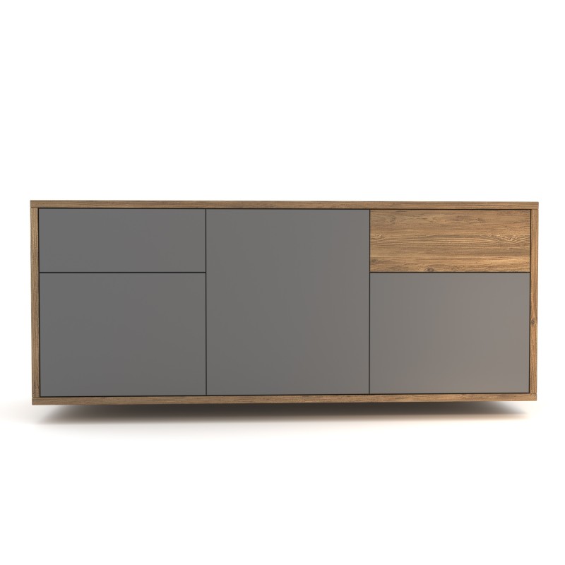 Komoda 1511 SIMPLE DUZA 4 szuflady i drzwi sr