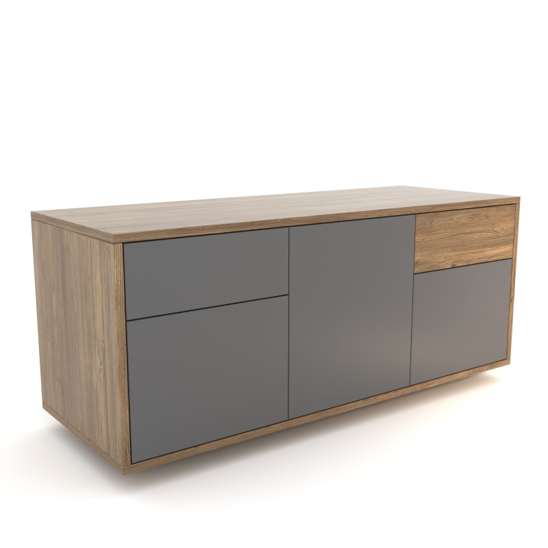 Komoda 1511 SIMPLE DUZA 4 szuflady i drzwi sr