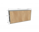 Komoda 1565 z1518a5 SIMPLE Duza 3 drzwi 2 szuflady