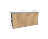 Komoda 1565 z1518a5 SIMPLE Duza 3 drzwi 2 szuflady