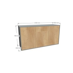 Komoda 1565 z1518a5 SIMPLE Duza 3 drzwi 2 szuflady