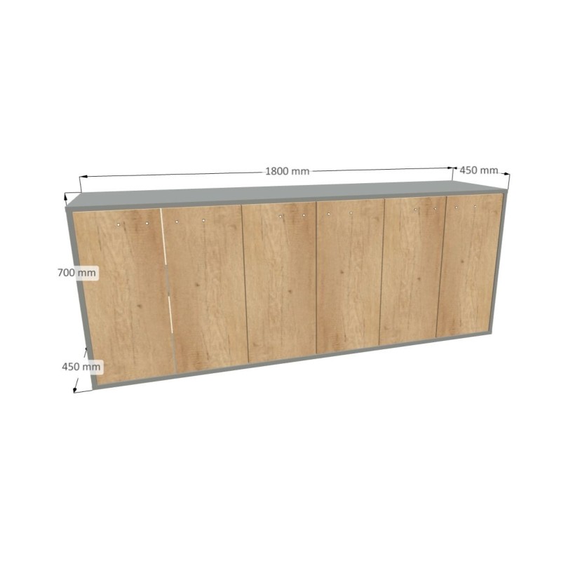 Komoda 1564 z1518a4 SIMPLE Duza 3 drzwi 1 szuflada