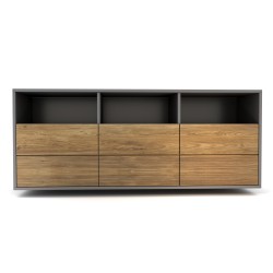 Komoda 1503 SIMPLE 3x2 6szuflad i półka otwarta