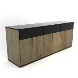 Komoda 1569 z1518a9 SIMPLE Duza 6 drzwi 3 szuflady