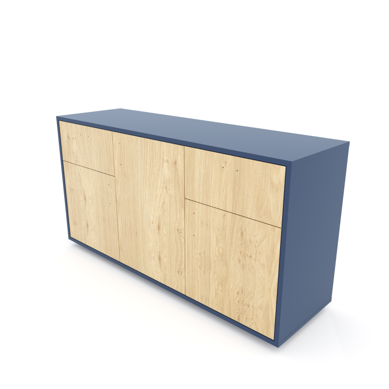 Komoda 1565 z1518a5 SIMPLE Duza 3 drzwi 2 szuflady