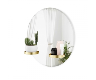 UMBRA lustro ścienne PERCH 60 cm mosiężne